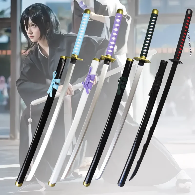 Espadas de Katana de lejía de 104cm, accesorio de Cosplay, cuchillo Kurosaki Ighigo, espadas de Anime de lejía periférica, cuchillo Real japonés Katana, juguete para niños