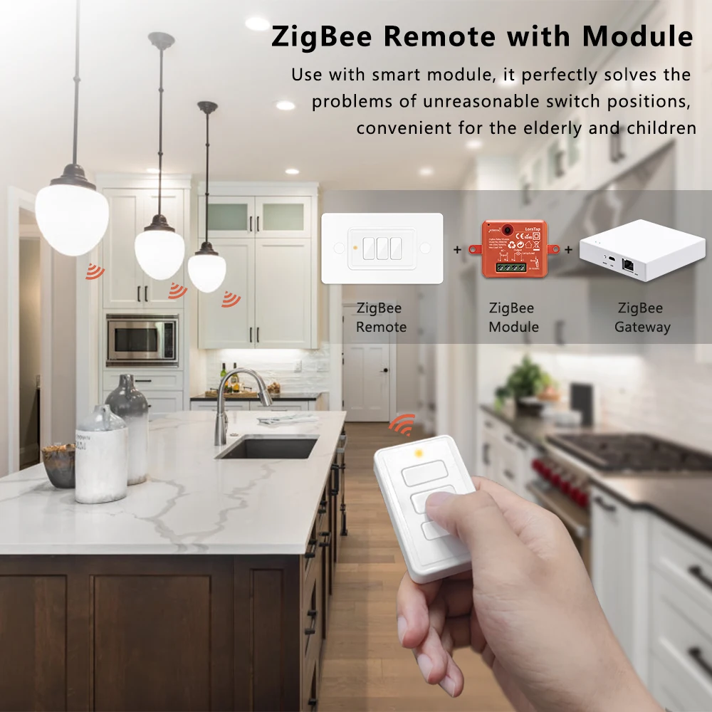 LoraTap ZigBee 3.0 Wireless 13 Types Push Button EU US Remote Controller Tuya Scene Automation Control Switch Smart Life App