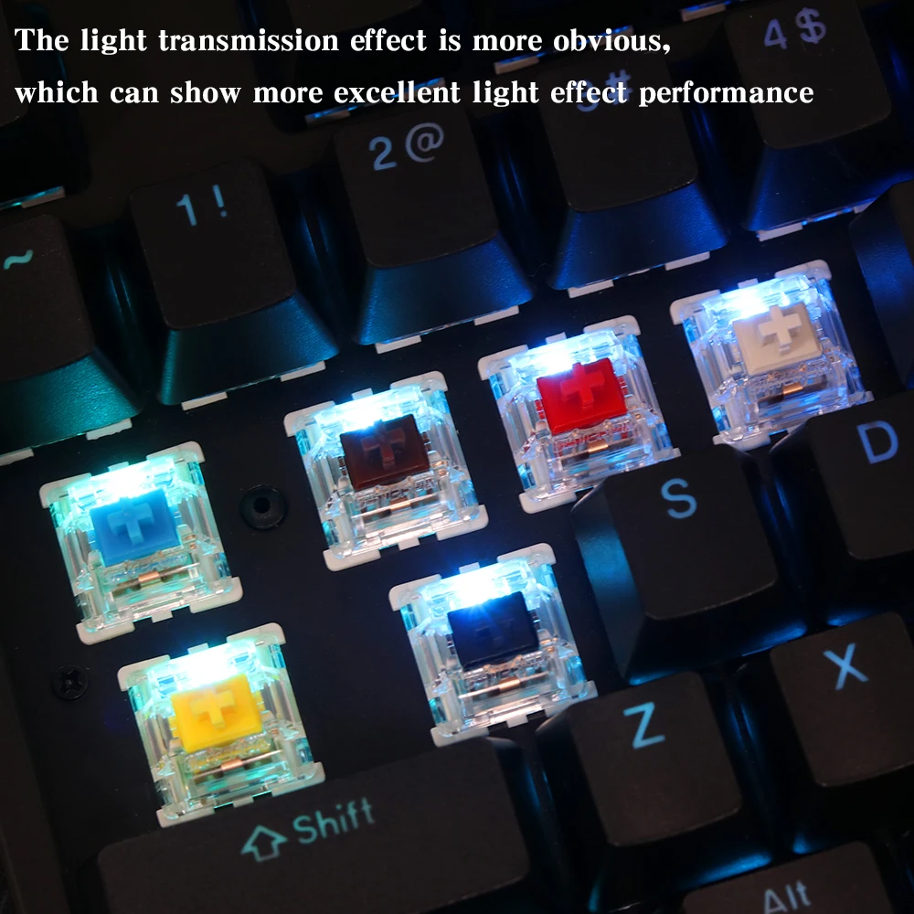 Gateron g pro2.0 interruptores smd rgb linear tátil interruptor de lubrificação 3pin holofote amarelo branco vermelho azul preto para teclado mecânico