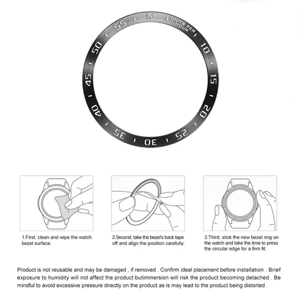 Círculo de tiempo de Metal para Samsung Galaxy Watch 6/44mm 5/4 40mm/6 Classic 47mm 43mm reloj de bisel de acero inoxidable 4 anillo de parachoques