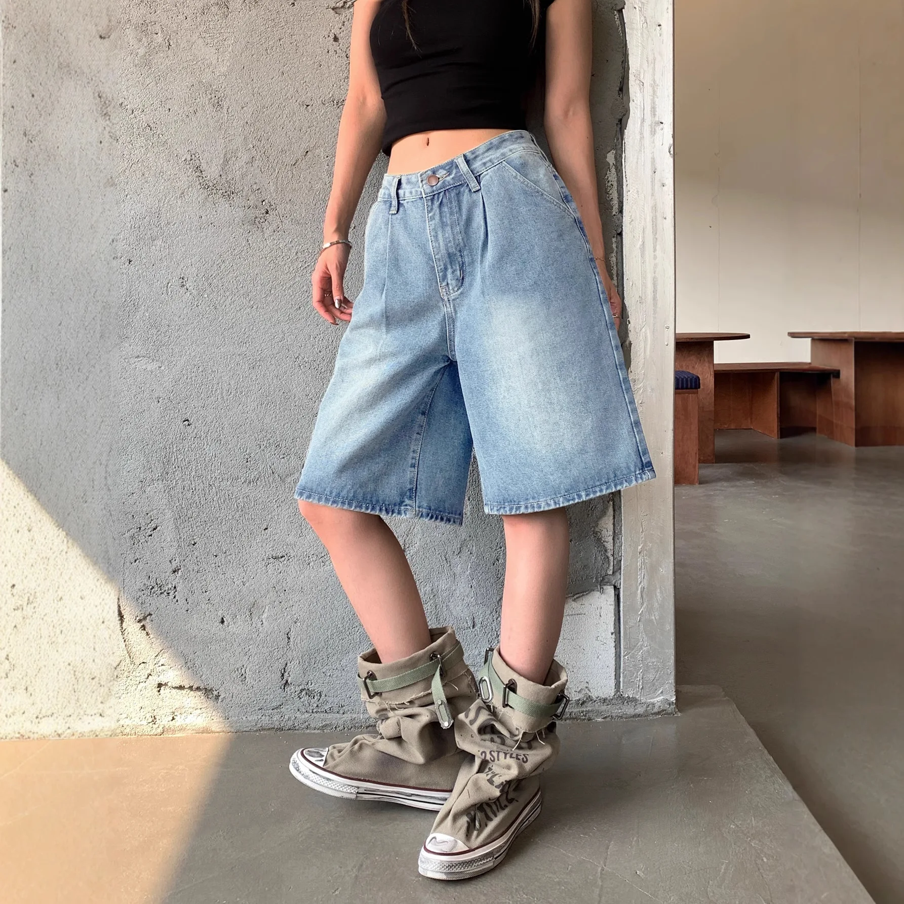 Amerikaanse retro gewassen den - Denim Shorts Women recensie en prijs
