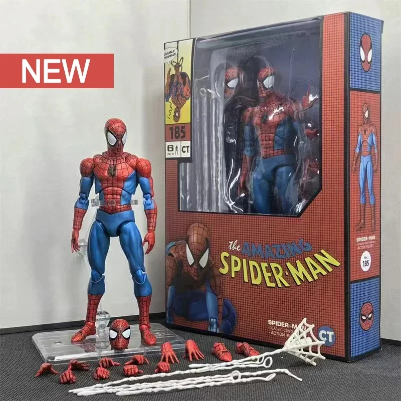 

Ct Toys Spiderman Mafex 185 Classic Costume Anime Figure View Miles Morales 2099 Spider-man Action Figure Figure Toys Kids Gift