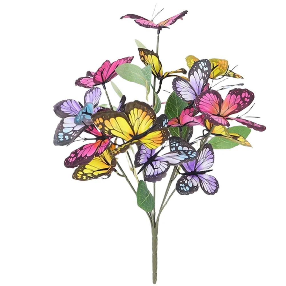 

Table Centerpiece 33cm Artificial Butterfly Faux Floral Picks Realistic Wing Details Colorful Silk Butterflies