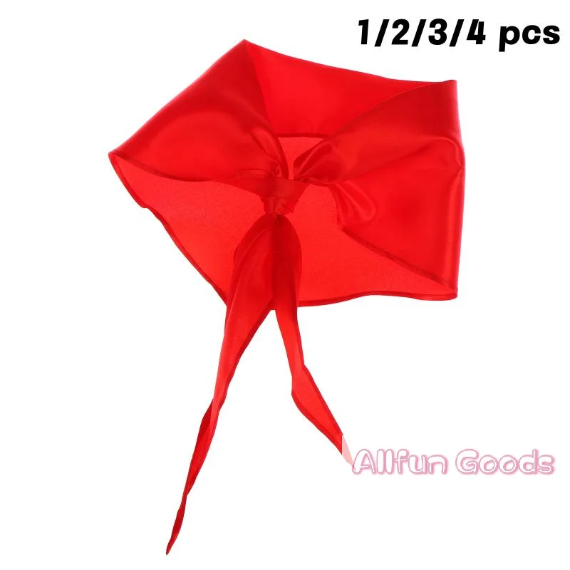 [TG835]1/2/3/4Pcs Classic 1M 1.2M Triangle Towel Scarf China Style Gifts Red Tie Choker Young Pioneer Scarves School Supplies