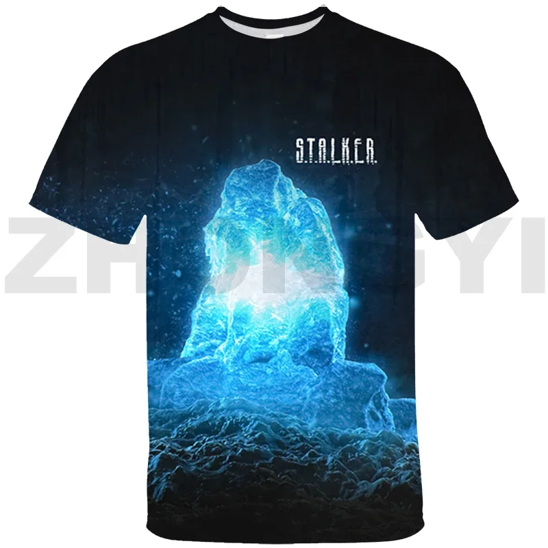 Leisure S.T.A.L.K.E.R. 2 Heart of Game Graphic T Shirts 3D Stalker 2 Shadow Oversized T Shirt Sports Short Tees Kid Anime Tshirt