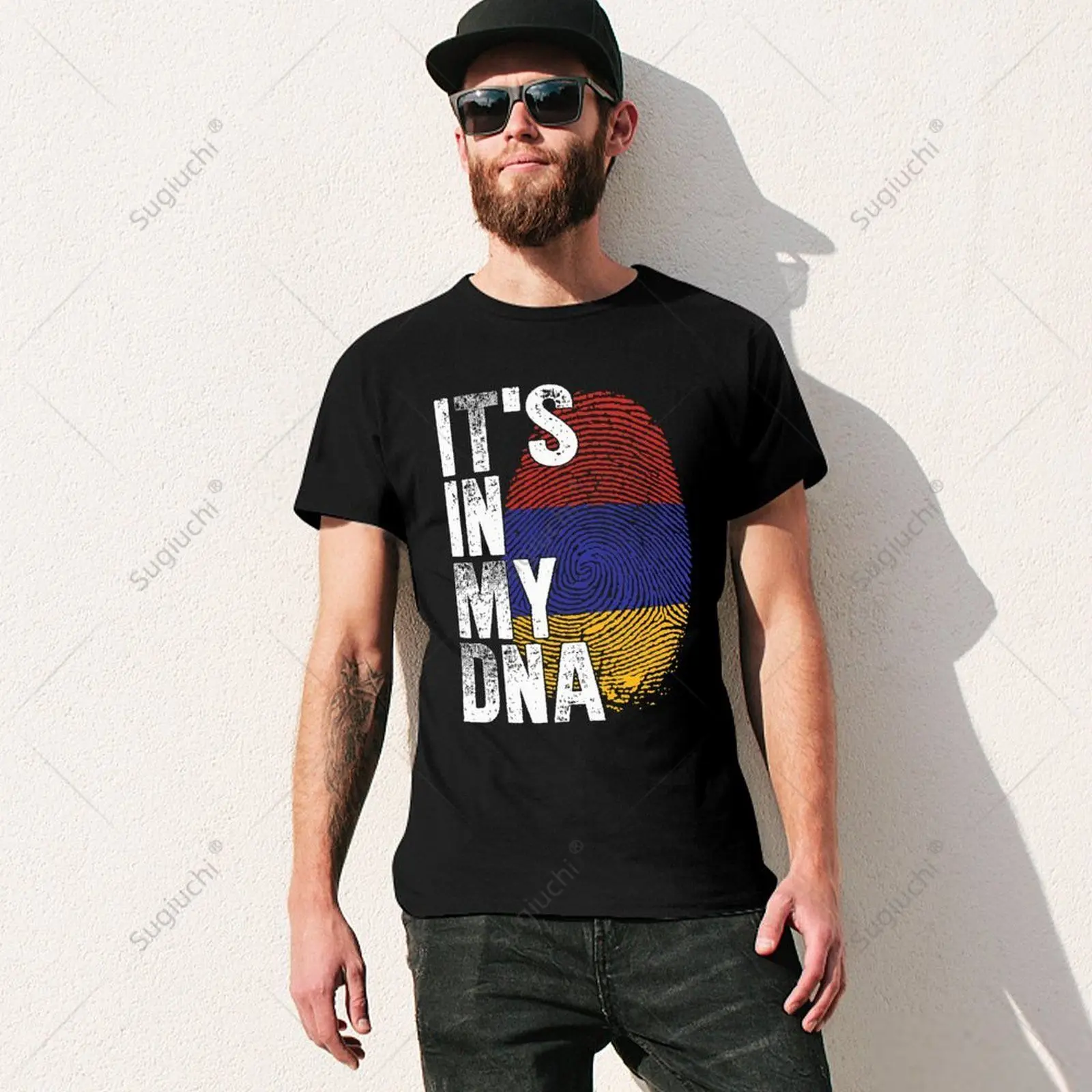 Unisex Men It's In My DNA Armenian Sign Proud Gifts Pride Armenia Tshirt Tees T Shirts Women Boys 100% Cotton T-Shirt