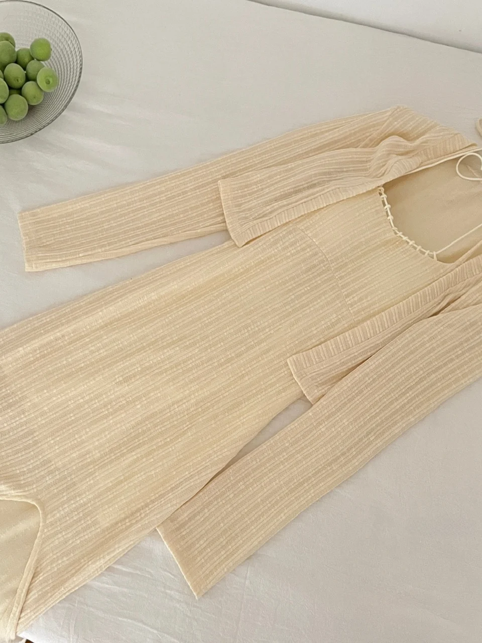 Chique Vroege Herfst Dames Faion Set Lange Sve Gebreid Open Vest Taille-Knijpen Band Dr Pittig Meisje Sle volwassen Grootte