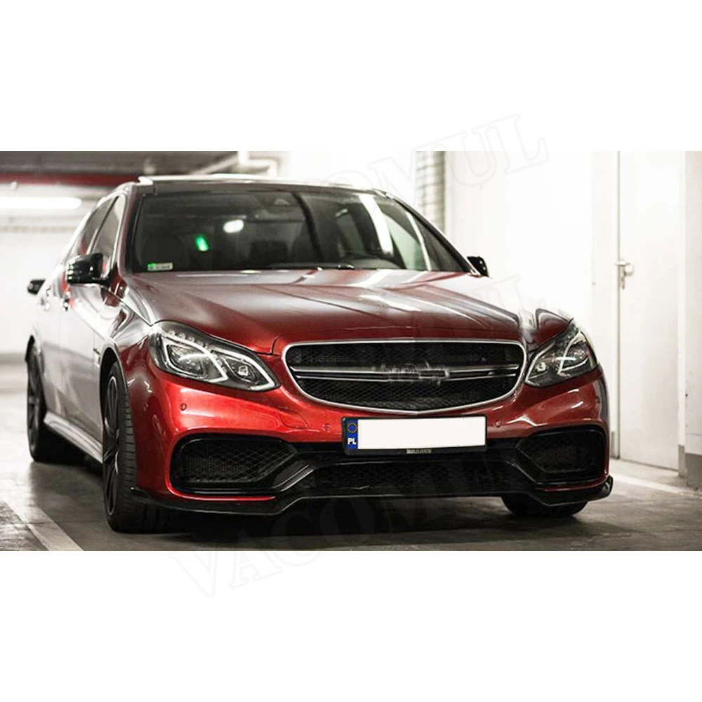 VACOMUL Carbon Fiber Front Lip Spoiler For Benz E Class W212 E260 E300 E400 E63 For AMG 2014 2015 2016 Bumper Guard Car Styling view 2