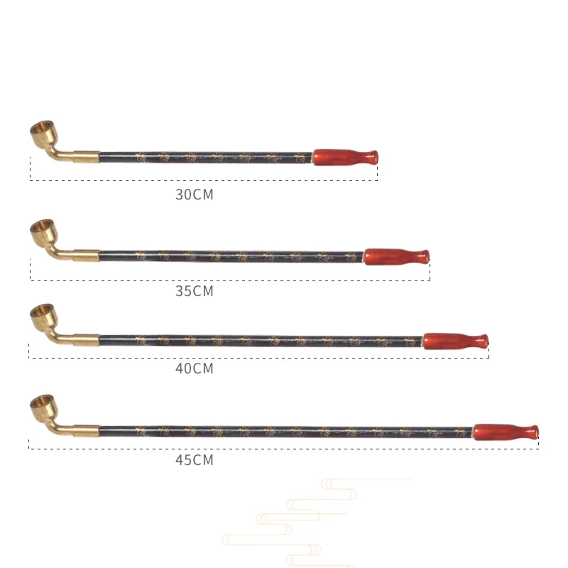 Китайский длинный стебель, винтажные курительные трубки для табака, деревянный держатель для сигарет из красного нефрита, трубки для курения с