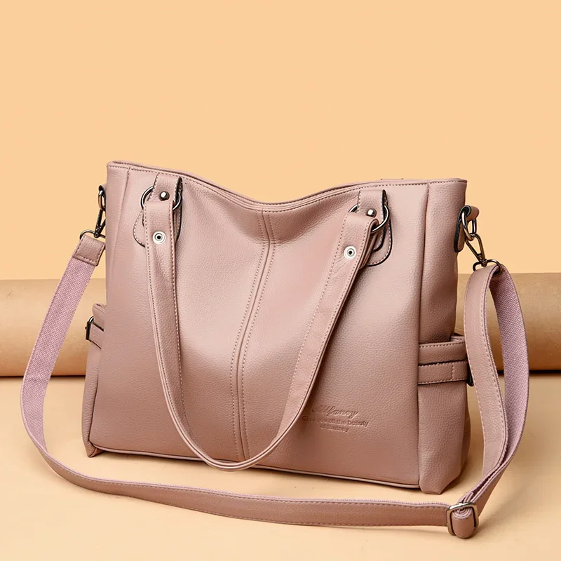 

Fashion Classics Female Leather Crossbody Bag Simple Casual Large Capacity Women Shoulder Bag Multifunctional Lady Brand Handbag