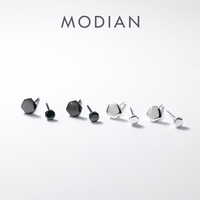Modian Trendy Irregular Fashion Earring 100% 925 Sterling Silver Tiny Simple Stud Earrings For Women Silver Fine Jewelry Gift