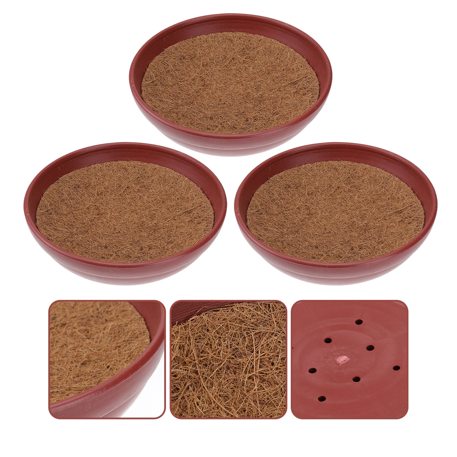 

3Sets Pigeon Nests Plastic Egg Laying Basin Natural Palm Pads Breathable Bird Mat Breeding Supplies Pigeon Nests