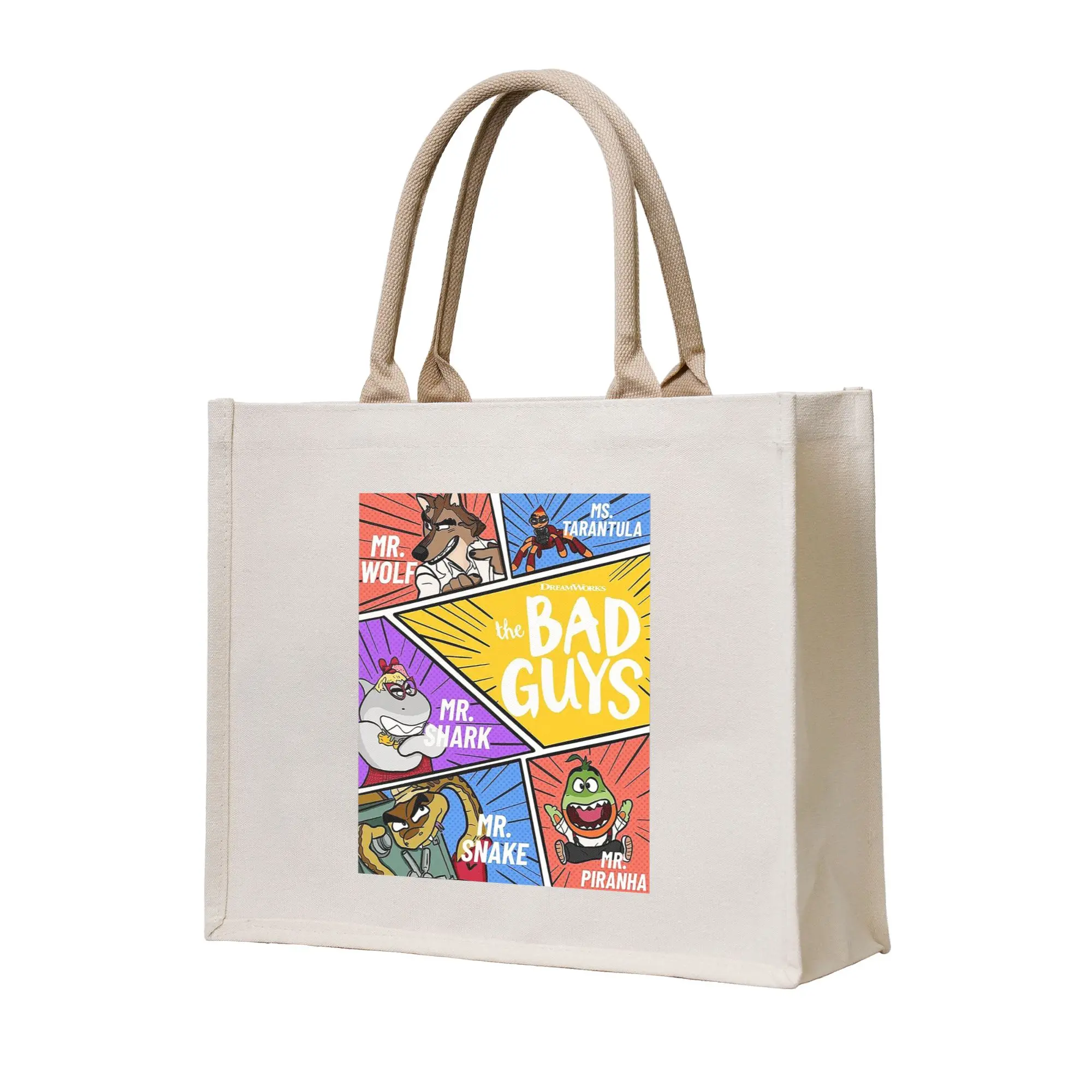 

Сумка-шоппер The Bad Guys Cute Shopping Bags Canvas, складная сумка-тоут для женщин, дорожная сумка через плечо