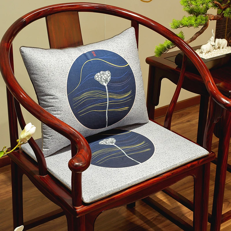 

Chinese Style Chair Cushion Mahogany Sofa Stool Seat Pad Dining Chair Tatami Living Room Armchair Cushion Zen Meditation Mat