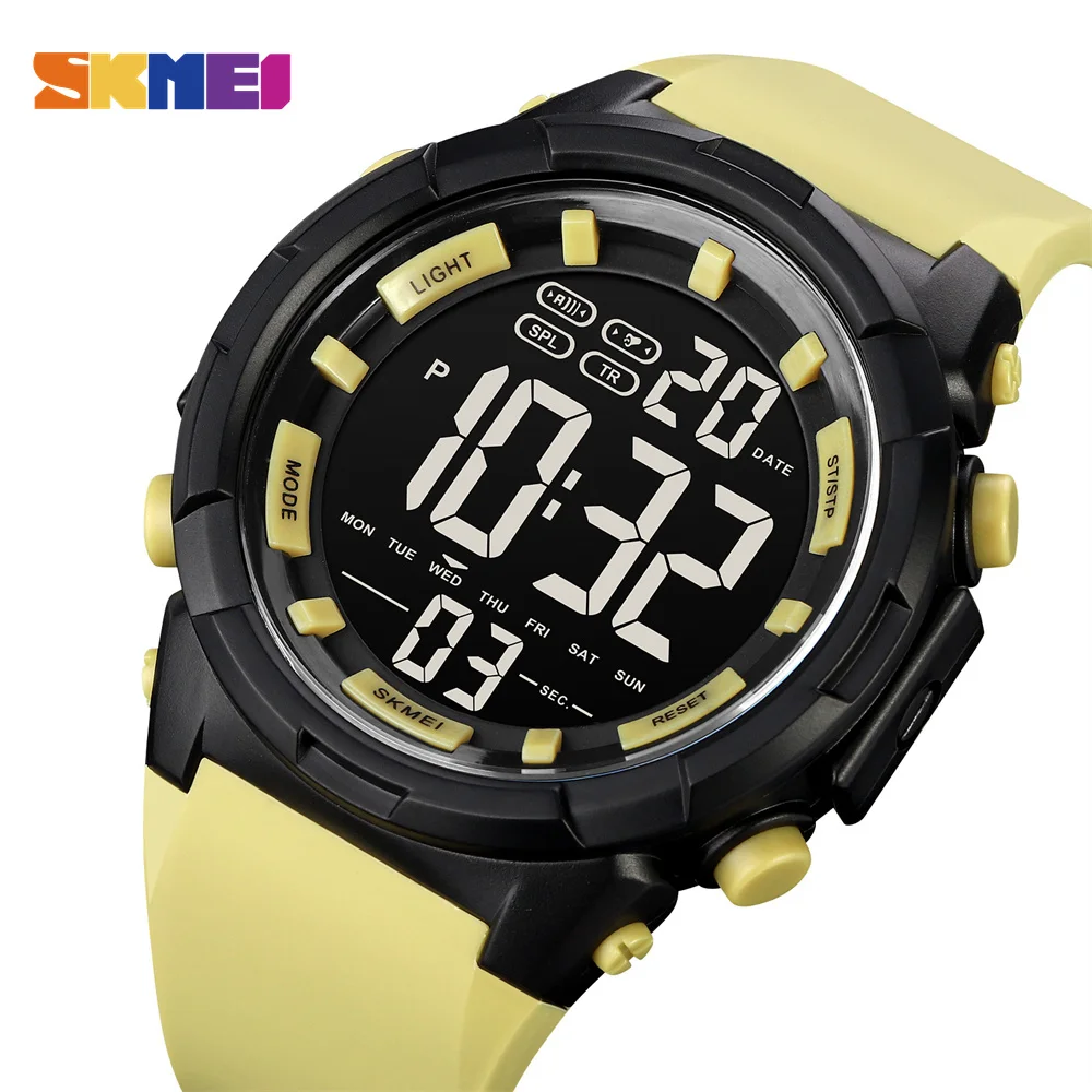 SKMEI Youth Cool Japan Digital Movement Stopwatch Sport Watch Men Fashion LED Light 5Bar Waterproof Countwown Digital Wristwatch