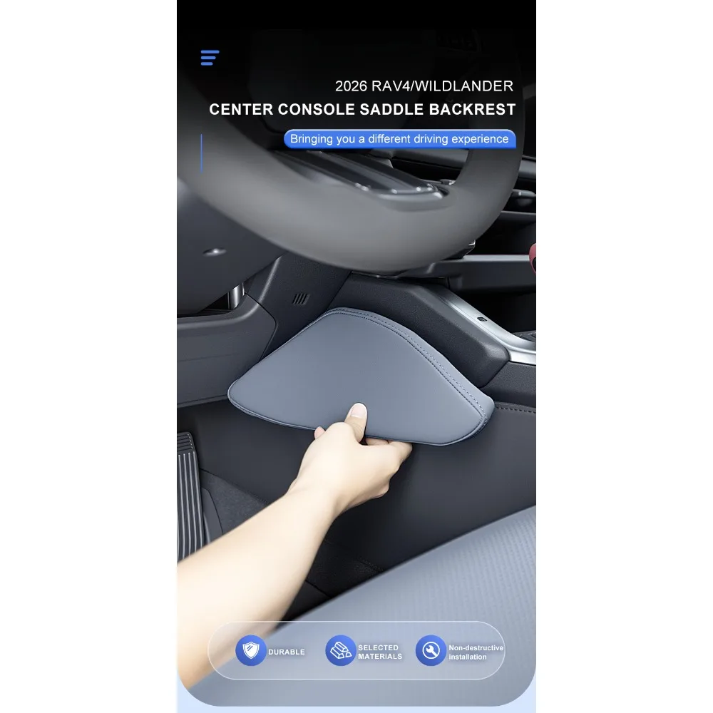 Für Toyota RAV4 2026-2028 Mittelkonsole Beinstützkissen Weiche Stützkissen Auto-Innenausstattung Komfort-Upgrade – Detail 1