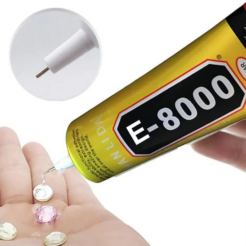 15/50ml Adhesive Glue E8000 Liquid Super Strong Gel Multipurpose Seal For Cars Transparent Semi-fluid Rhinestone Jewelry Glue