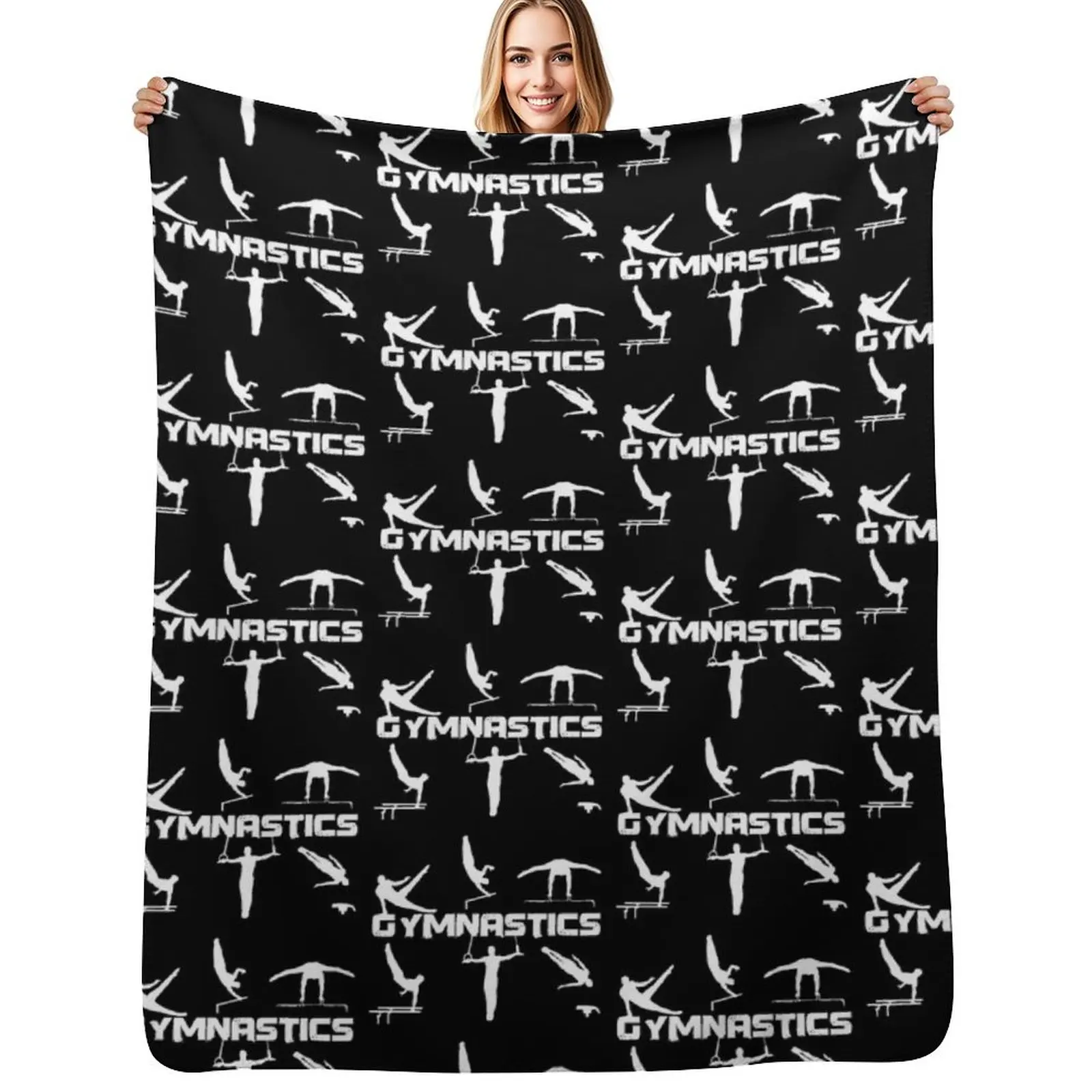 Gymnast, Gymnastics - Men's and Boys Gymnastics Throw Blanket Extra Large Throw Bed halloween Soft Big warm winter Blankets
