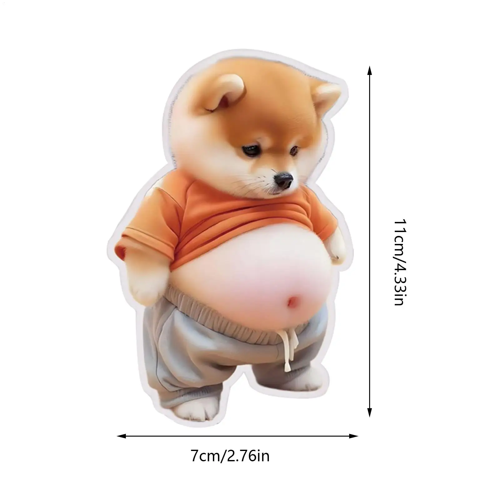 ملصقات ثلاثية الأبعاد الكلب ضغط البطن الشارات هدايا الحفلات ملصقات الزخرفية للأطفال الفتيات المراهقين الكبار حفلة الحسنات جراب هاتف