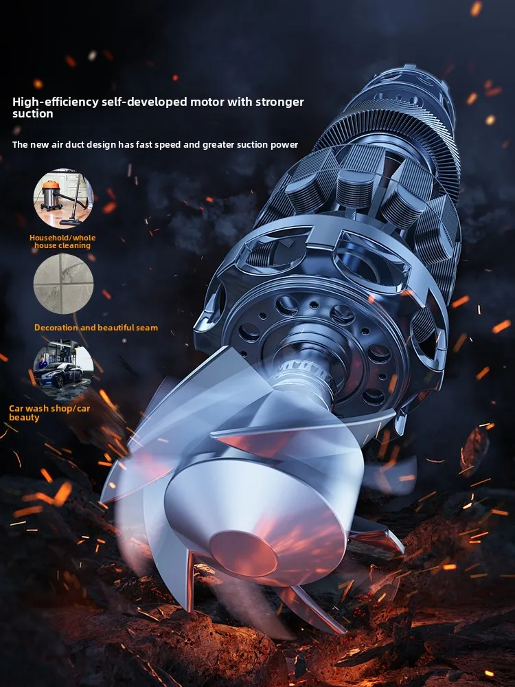 Vacuum cleaner with high suction power for commercial vehicles, speed regulating industrial water suction vacuum cleaner home