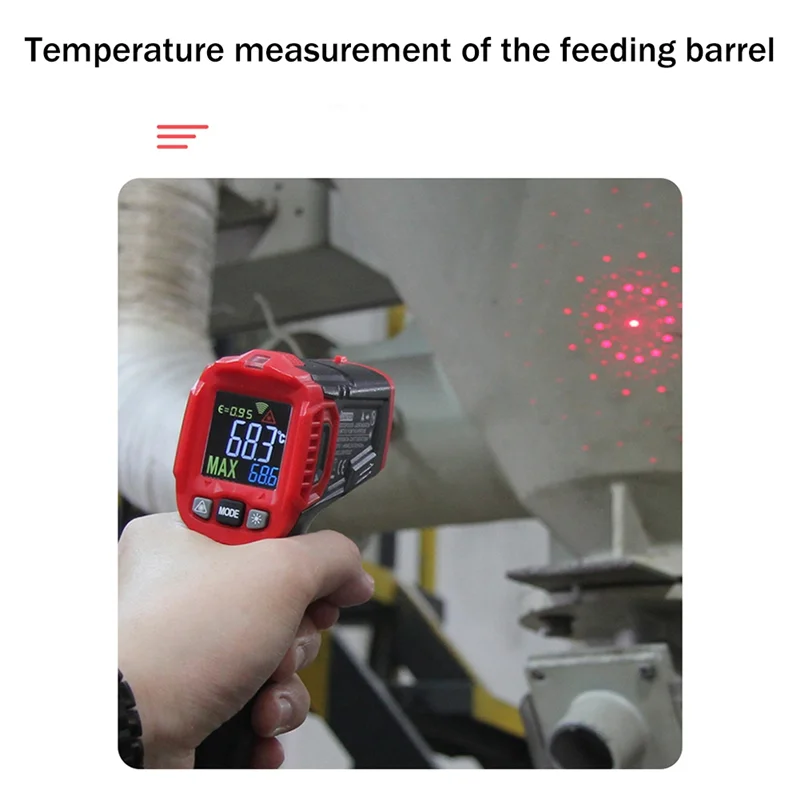 A73P  HT650A Non Contact Infrared Industrial Thermometer Multifunctional Temperature Tool
