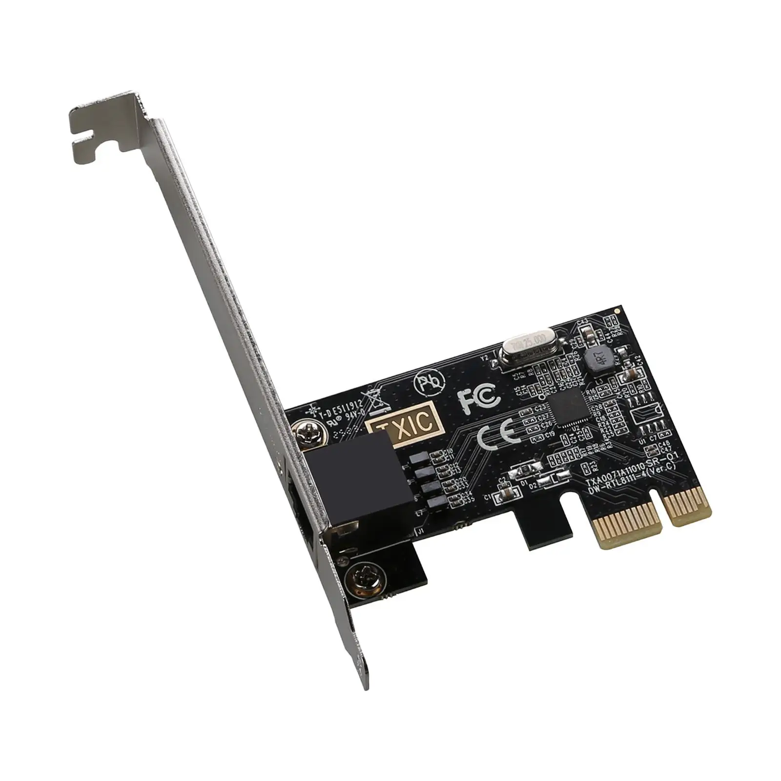 Tarjeta de red con soporte de perfil bajo, controlador LAN de un solo puerto de 10/100/1000/2500Mbps, servidor de Metal, Mini PCIe base-t Gigabit