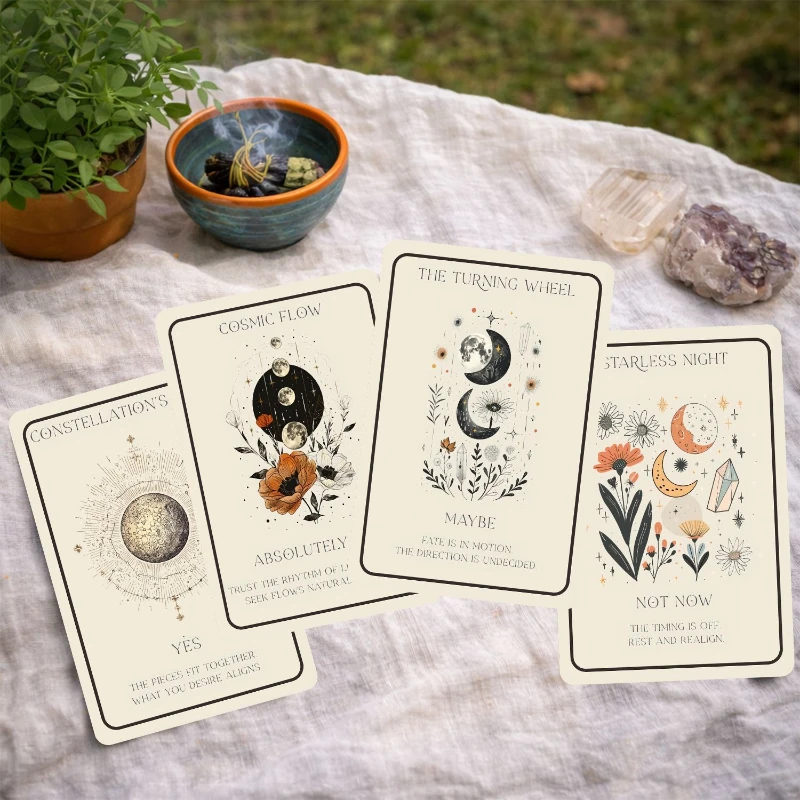 Cartes de tarot Oracle céleste, version anglaise, jeu de divination du destin facile à utiliser pour les débutants, adapté aux jeux multijoueurs