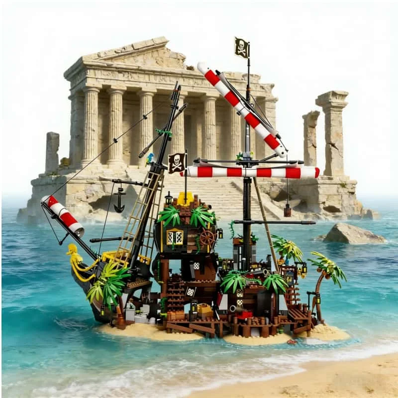 

2026 Новая горячая распродажа Barracuda Bay Pirate 2545, модель строительных блоков, кирпичи, детские подарки на день рождения, Рождество