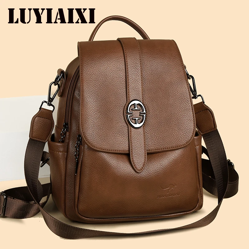 

Роскошный брендовый женский рюкзак из высококачественной кожи, модный рюкзак большой вместимости, школьная сумка для девочек, новый большой дорожный рюкзак