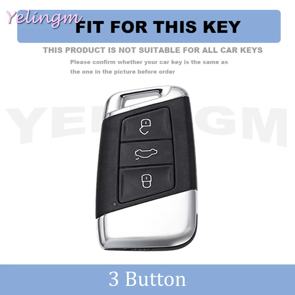 TPU Leather Car Key Cover For VW Volkswagen Magotan Passat B8 Skoda Superb Kodiaq A7 Remote Fob Protector Case view 2