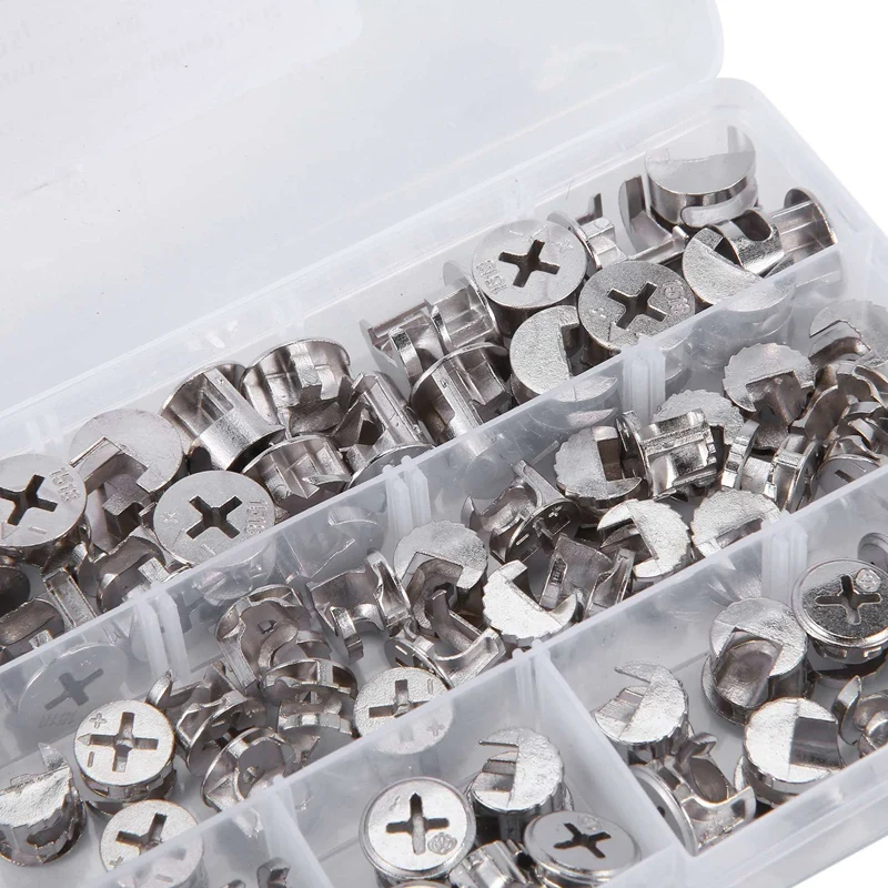 75 Pcs Furniture Connecting Cam Lock Fittings, Furniture Connecting Fastener Cabinet Connectors Hardware Bolts