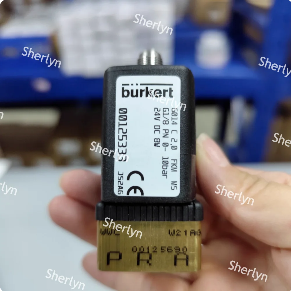 

Burkert 00125333 Two Position Three-way Solenoid Valve 6014 Series C Normally Closed G1/8 Brass Valve Body