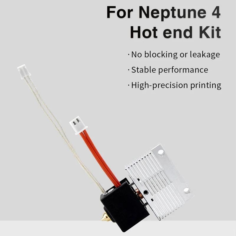 3D Printer Hot End Replacement For Elegoo Neptune 4 Heated Block Heating Rod Thermistor Extruder For NP4 Hotend