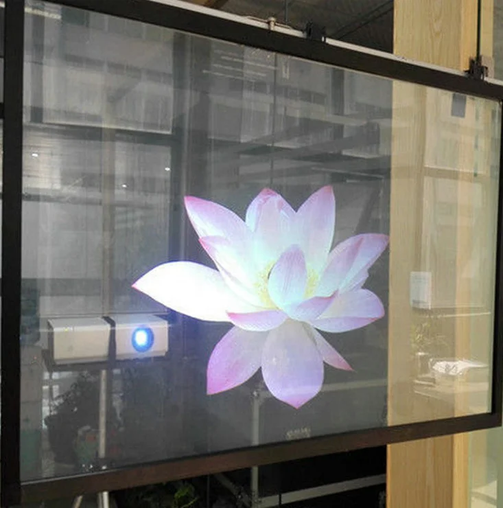 Glass Transparent Rear Projection 3d HD hologram projection holographic Film projector Holographic Projection Screen