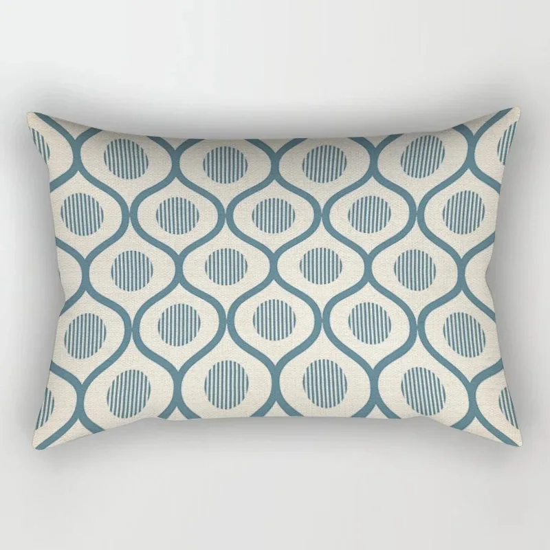 Nordic sweet home light blue geometric pillowcase decorative sofa cushion cover pillowcase
