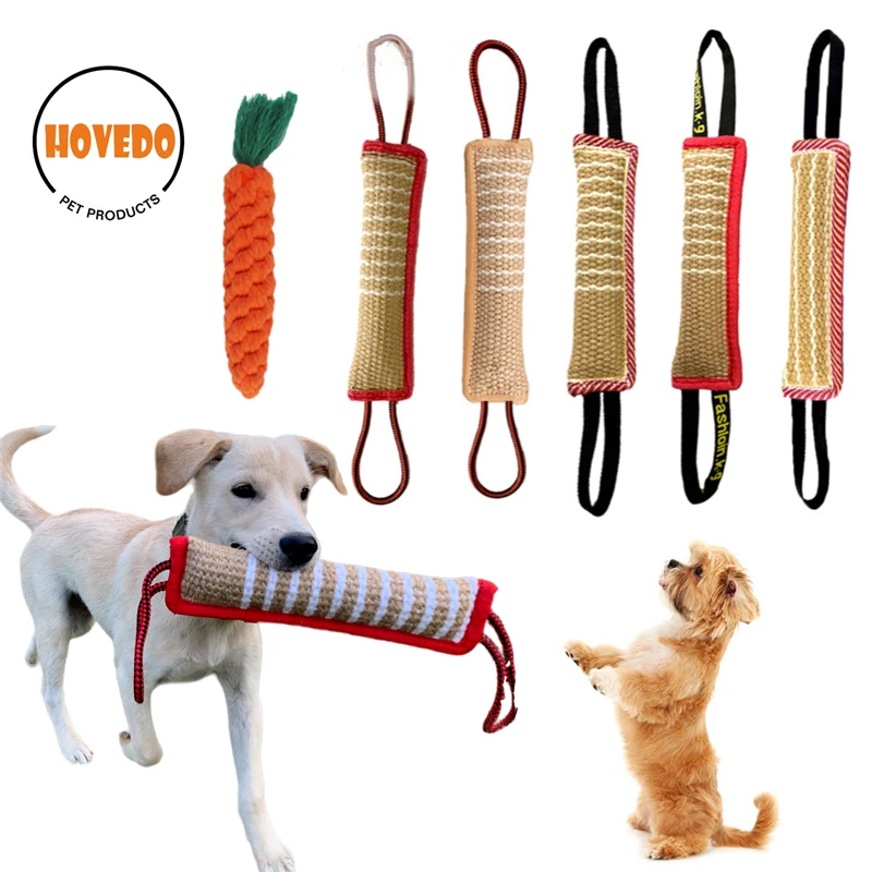 

Dog Bite Stick Pillow, Puppy Toy with Rope Handles, Large Dog Training Interactive Play, Chewing Toys, Durable Tug Toy