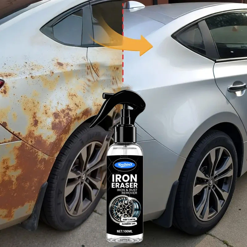 Powerful Rust Remover Spray Safe Derusting Agent Heavy Duty Cleaner Iron Steel Chrome Aluminum Metal Surface Stain Rust Removal