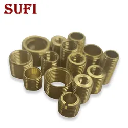 10pcs Pure Brass Full Tooth Adapter Tube Internal Teeth To External Teeth M16 to M14/ M12 To M10/ M10 To M8 M6 Tooth Adapter