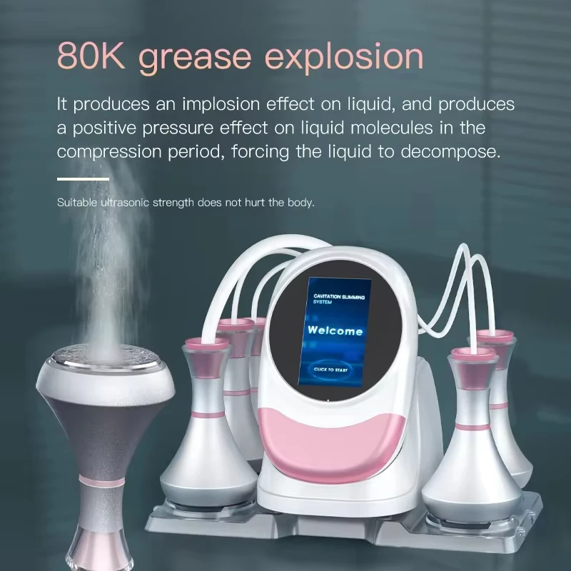 New 5 in 1 Radio Frequency RF 80K Cavitation Slimming Ultrasonic Liposuction Muscle Massager Machine For Fitness Spa Body Shape
