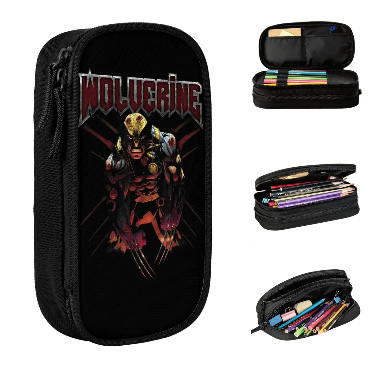 X-Men Wolverine Epic Regenerative Rock Pencil Case Lovely Pen Box Bag Girls Boys Large Storage Students School Gift Pencil Pouch