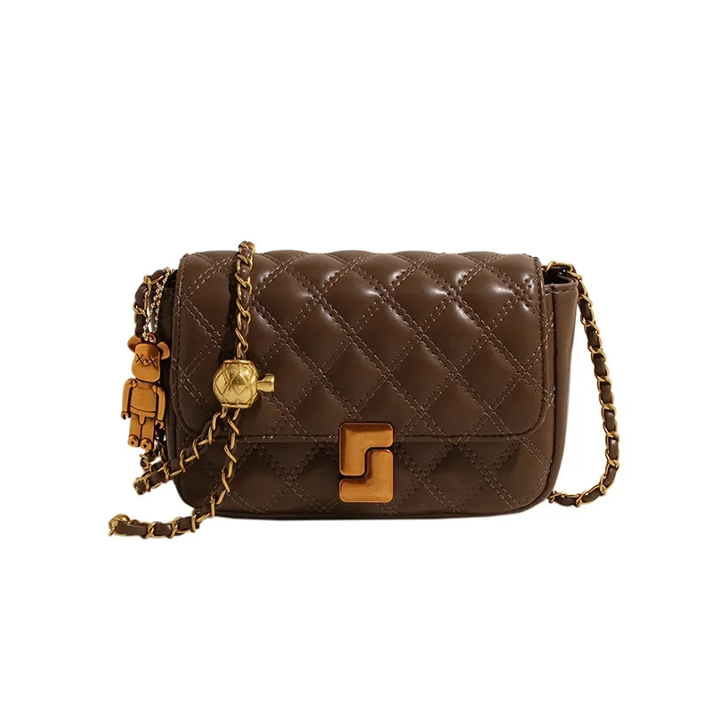 

2025 Quilted Square Bag Women's Luxury Chain Shoulder Purse Designer-Inspired Crossbody Sling for Versatile