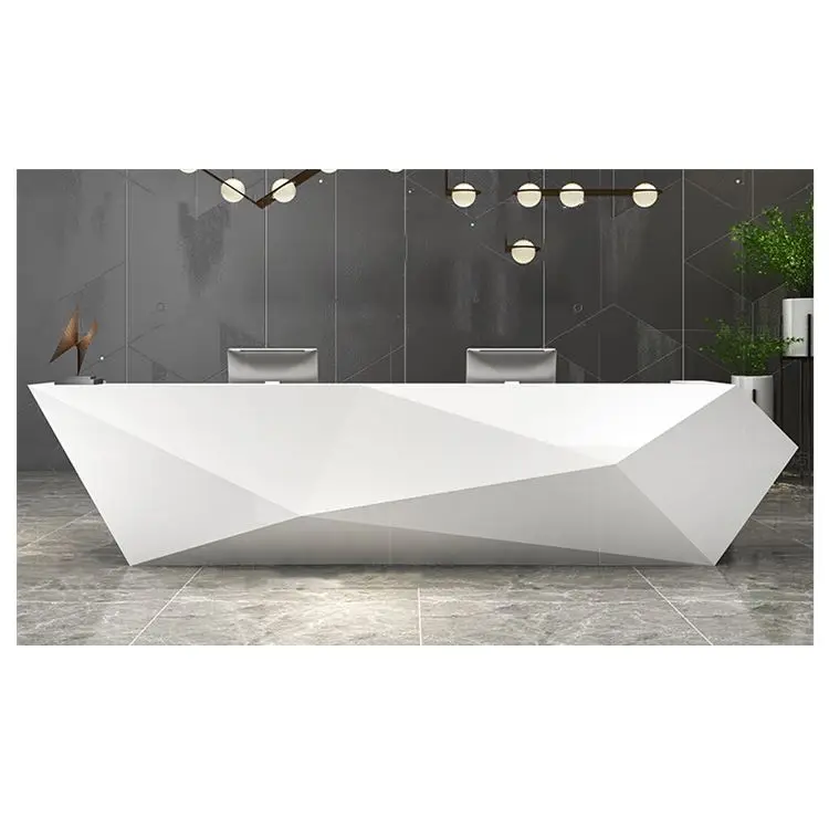 us-High Quality White Modern Boutique Furniture Check Out Counter for Retail Sales！