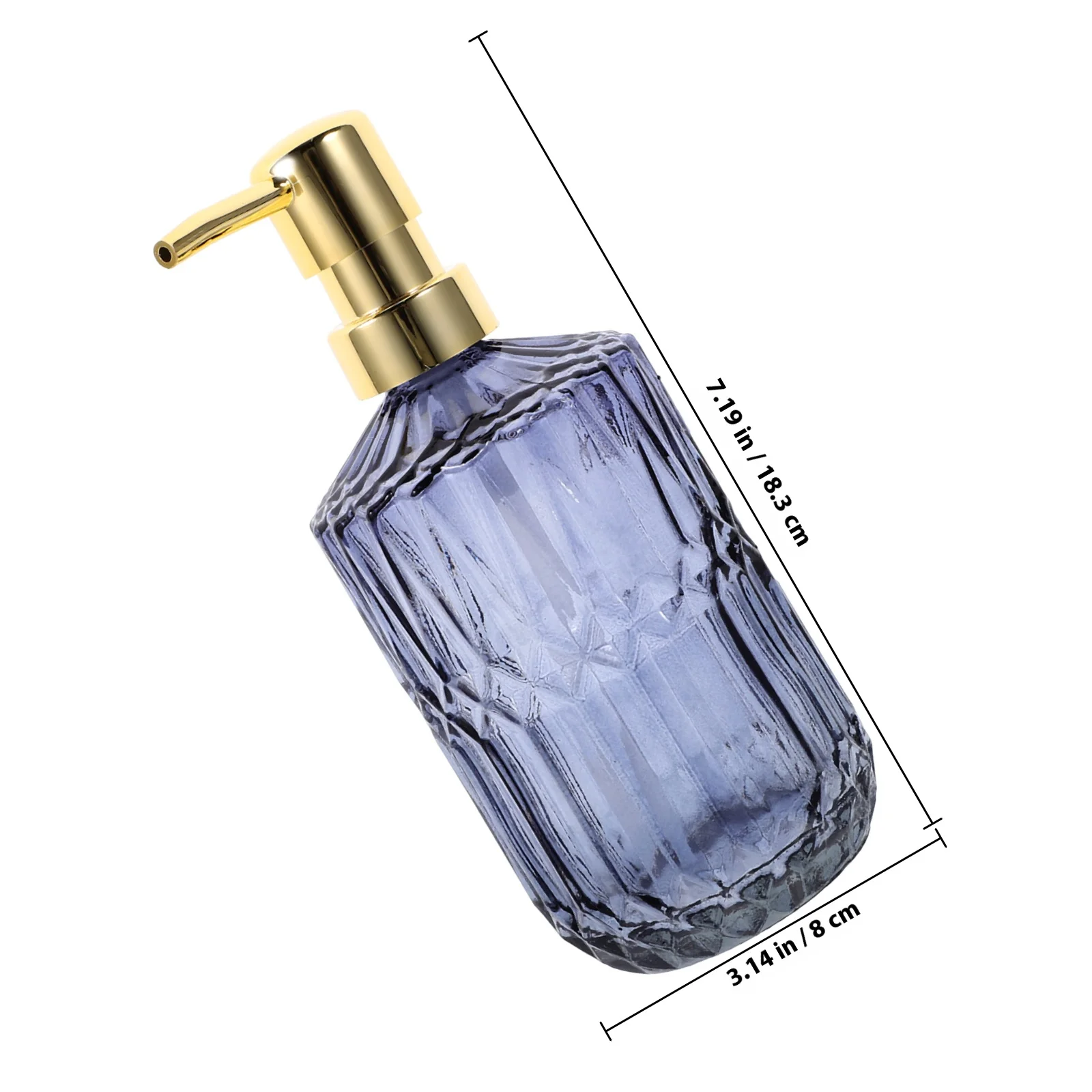 Glass Pump Dispenser Bottle for Hand Soap Shampoo Lotion Modern Refillable Container Suitable Home Hotel Office Decor