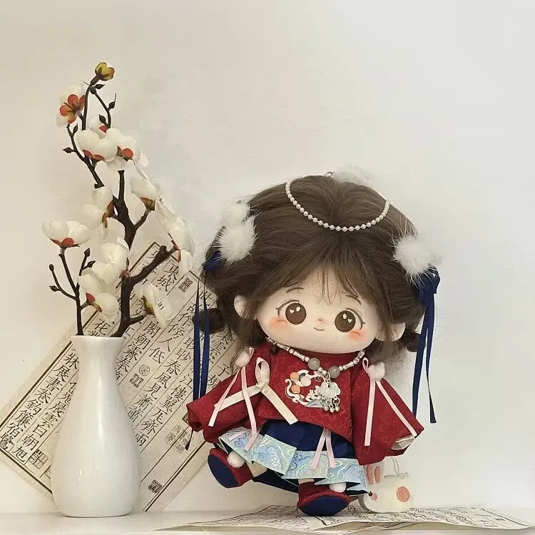 ملابس دمى قطنية 20 سم، خيارات مزدوجة الألوان، مجموعة فساتين قديمة على طراز سلالة مينغ، سمة اللعب، ملابس بديلة للدمية #5