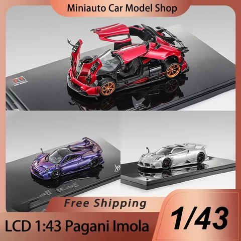 LCD Miniature 1:43 Pagani Imola Alloy Diecast Car Model Toy Simulation Metal Vehicle Collectible Display Decoration For Hobbyist