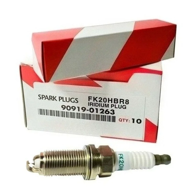 

10pcs 90919-01263 FK20HBR11 Dual Iridium Spark Plug Candles For Toyota 9091901263 FK20HB-R11 90919 01263 Car Engine