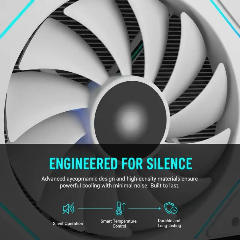 

12cm ARGB 4 Pin Computer Case Fan Quiet Cooling 12V Large Air Volume 800-1600RPM For Desktop Gaming PC Build