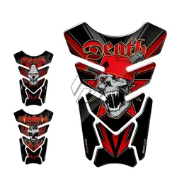 Universal 3D Motorcycle Tank Pad Gel Protector Sticker Death Grim Reaper Skull Tankpad