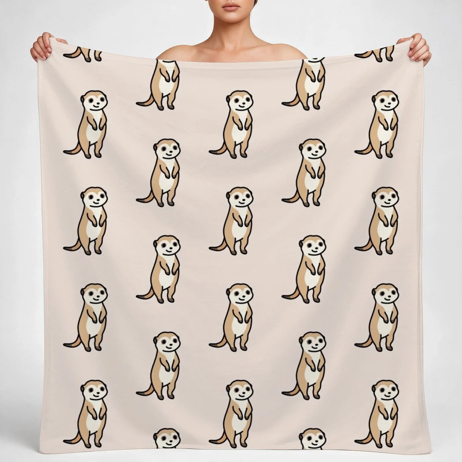Meerkat Throw Blanket couch cozy soft plush fuzzy picnic outdoor blanket