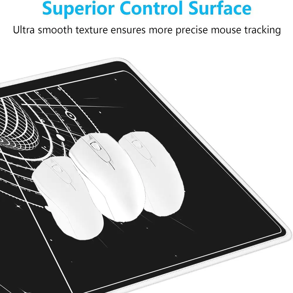Tappetino per mouse artistico a semicerchio Tappetino per mouse grande da gioco antiscivolo con bordo cucito Accessorio da scrivania Tappetino per mouse estetico XXL Tappetino per tablet per laptop Tappetino per PC